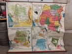 Oude handgeschilderde kaart Belgisch Congo, Boeken, Atlassen en Landkaarten, Ophalen, Zo goed als nieuw, 1800 tot 2000, Landkaart