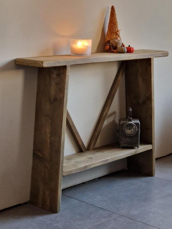 Hal/muurtafel Old provence Handgemaakt, Huis en Inrichting, Tafels | Bijzettafels, Nieuw, Ophalen