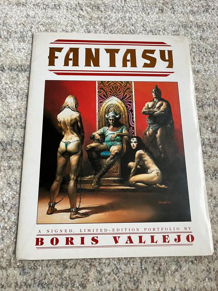 FANTASY signed limited ed. portfolio BORIS VALLEJO comics, Antiek en Kunst, Kunst | Litho's en Zeefdrukken, Ophalen