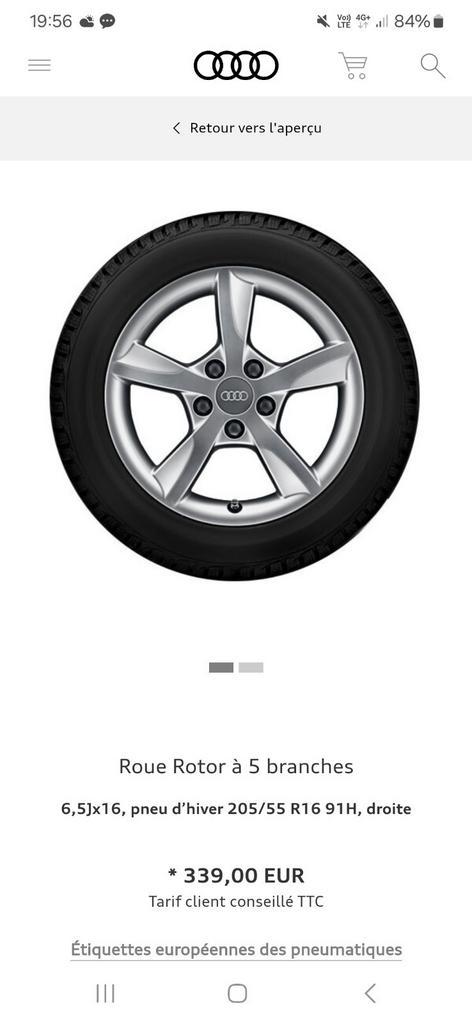 NIEUWE winterkit - Audi origin, Auto-onderdelen, Banden en Velgen, Banden en Velgen, Winterbanden, 16 inch, 205 mm, Personenwagen