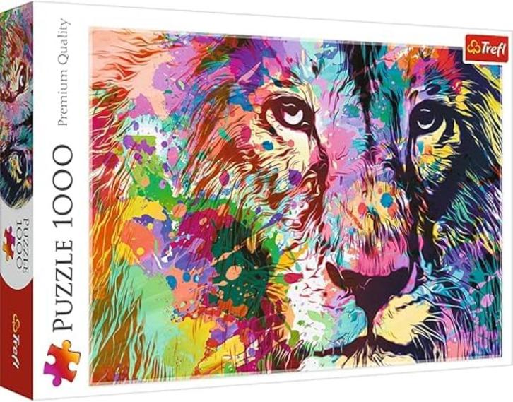 Kleurrijke leeuw Puzzel 1000 stukjes SNELLE GRATIS LEVERING, Hobby en Vrije tijd, Denksport en Puzzels, Nieuw, Legpuzzel, 500 t/m 1500 stukjes