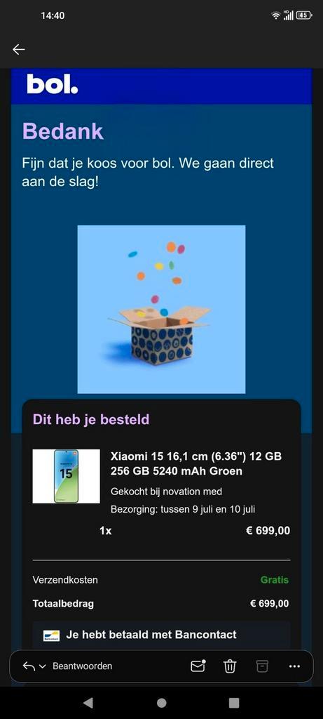 Xiaomi 15 nieuwstaat (Onderhandelen mogelijk), Telecommunicatie, Mobiele telefoons | Overige merken, Zo goed als nieuw, Ophalen