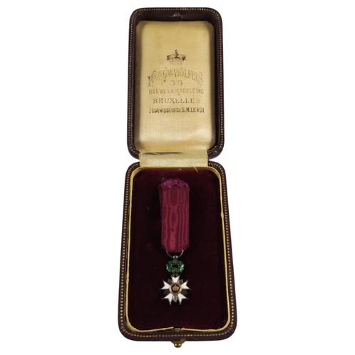 België - Ridder in de Kroonorde (miniatuur), Verzamelen, Militaria | Algemeen, Landmacht, Lintje, Medaille of Wings, Ophalen of Verzenden