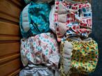 Lot de couches/langes lavable (x9) + seau hermétique+ insert, Ophalen, Gebruikt, Bambino Mio