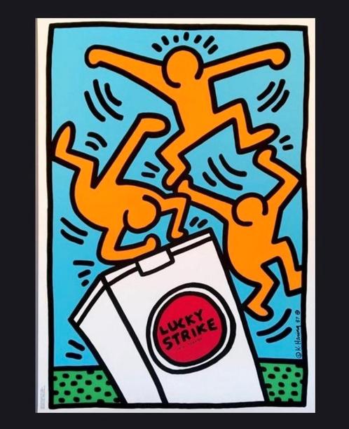 Keith haring: Lucky stike, Antiek en Kunst, Kunst | Litho's en Zeefdrukken, Ophalen of Verzenden