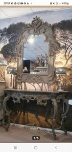 Prachtige Baroque rococo console met spiegel., Antiek en Kunst, Ophalen of Verzenden