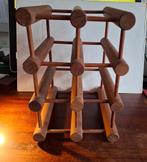 porte bouteilles (démontable) en teck massif, Enlèvement ou Envoi, Comme neuf, Bois, 5 à 15 bouteilles