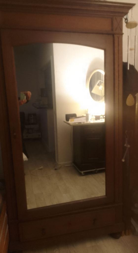 Garde robe miroir ancienne, Huis en Inrichting, Kasten | Kleerkasten, Gebruikt, 150 tot 200 cm, 50 tot 100 cm, 50 tot 75 cm, Met lade(s)