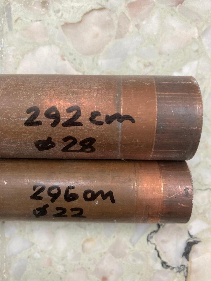 Buis koper dia 28 en 22, Bricolage & Construction, Métaux, Utilisé, Cuivre ou Laiton, Enlèvement