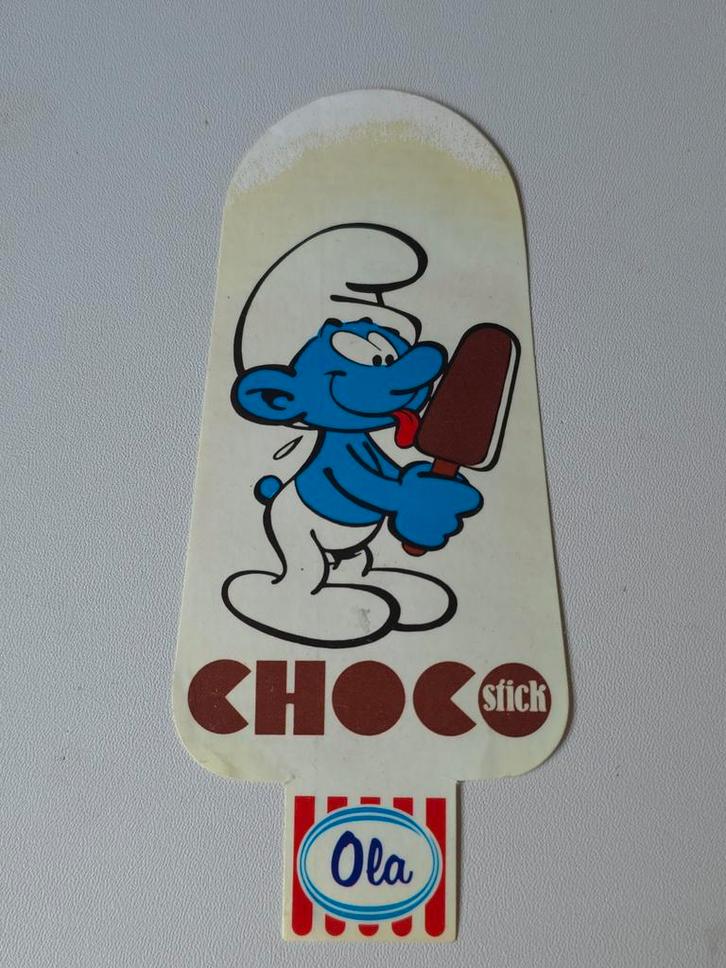 Autocollant Schtroumpf Ola, Collections, Schtroumpfs, Utilisé, Autres types, Autres Schtroumpfs, Envoi