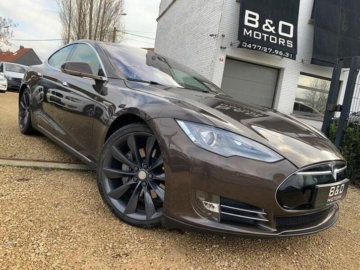 Tesla Model S S85 Performance, Levenslang FREE SUPERCHARGE,, Auto's, Tesla, Bedrijf, Model S, Elektrisch, Berline, Automaat, Bruin