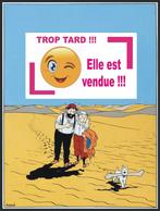 Tintin plaque émaillée Désert / VENDUE !!!, Verzamelen, Ophalen of Verzenden, Zo goed als nieuw, Overige typen