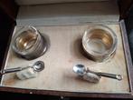etui set zilveren peper en zout vaatjes, Verzenden, Zilver