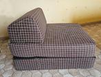 Zetelbed 1 persoons in stof, Huis en Inrichting, Slaapkamer | Slaapbanken, Ophalen, Gebruikt, Bruin, 190 cm of minder