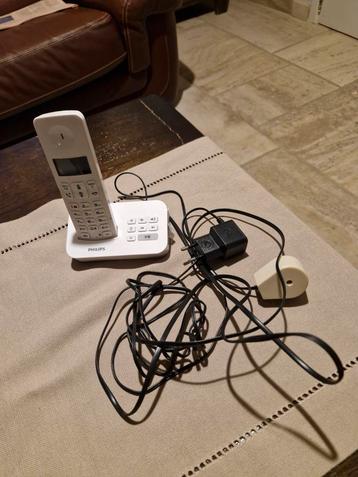 Draagbare huistelefoon Philips wit beschikbaar voor biedingen