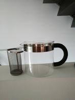 Glazen theepot met filter, Nieuw, Ophalen