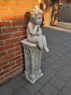 Tuinbeeld . Zittende denker., Ophalen, Gebruikt, Beton, Mensenbeeld