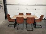 (94) Moderne eettafel met 6 moderne stoelen, Comme neuf, Enlèvement