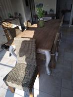 Landelijke eetkamerstoelen, Huis en Inrichting, Stoelen, Ophalen, Bruin, Riet of Rotan, Vijf, Zes of meer stoelen