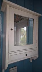 Ancienne armoire à pharmacie en bois, Moins de 100 cm, Comme neuf, Enlèvement, Rectangulaire