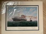 Tirage limité signé E D Walker - RMS Mauretania (1907), Antiquités & Art, Enlèvement ou Envoi