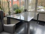 Glazen eettafel, Maison & Meubles, Tables | Tables à manger, Enlèvement, Utilisé, Rectangulaire, Italiaans design