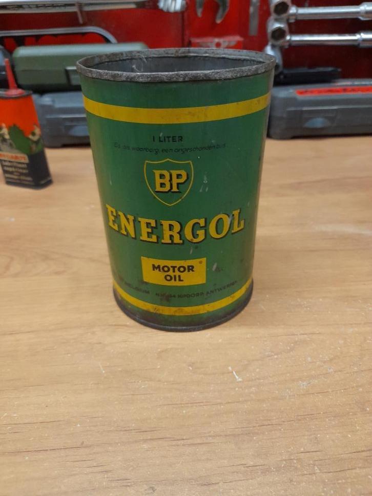 oude lege open oliekan BP Energol, Verzamelen, Merken en Reclamevoorwerpen, Gebruikt, Overige typen, Verzenden