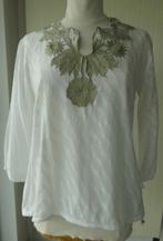 Mooie wit/groene blouse Maat: M, Kleding | Dames, Blouses en Tunieken, Maat 38/40 (M), Ophalen of Verzenden, Wit, Zo goed als nieuw