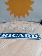 Retro vintage stijl Ricard glazen met Maatlijn 2cl, Verzamelen, Ophalen of Verzenden, Zo goed als nieuw, Waterglas