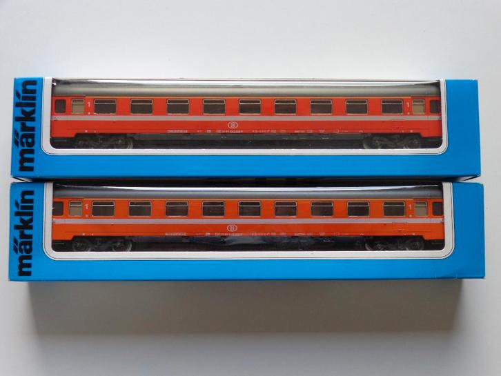 Marklin ho sncb/nmbs 4251 Lot de 2 Voitures de 1ère Classe., Hobby en Vrije tijd, Modeltreinen | H0, Nieuw, Wagon, Märklin, Ophalen of Verzenden