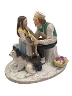 Koekjesgroep Vieil Andenne 19e eeuwse leesscène, Antiek en Kunst, Ophalen of Verzenden