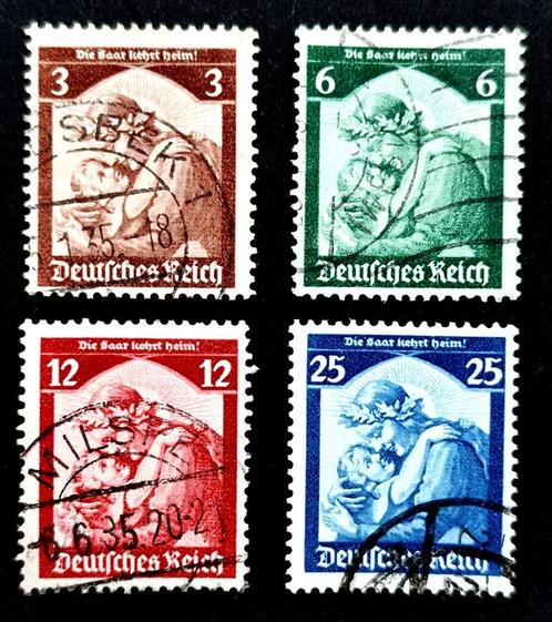 Deutsches Reich: Die Saar kehrt heim 1935, Postzegels en Munten, Postzegels | Europa | Duitsland, Gestempeld, Overige periodes