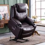 Sta-Op-Stoel Massage Fauteuil Relax Stoel Verwarmd! Bruin, Verzenden, Nieuw