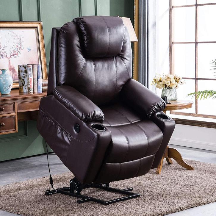 Sta-Op-Stoel Massage Fauteuil Relax Stoel Verwarmd! Bruin, Sport en Fitness, Massageproducten, Nieuw, Verzenden
