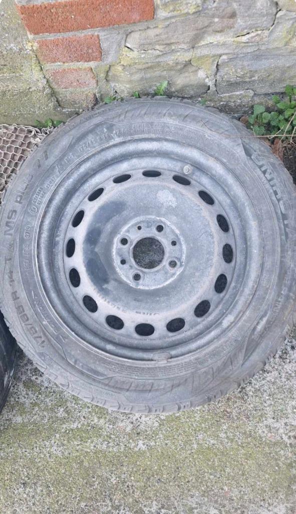 4 originele stalen velgen fiat 500 (4×98), Auto-onderdelen, Overige Auto-onderdelen, Fiat, Gebruikt, Ophalen