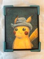 Zeer uniek Pikachu canvas met grey felt hat – Van Gogh, Antiek en Kunst, Kunst | Schilderijen | Modern, Ophalen of Verzenden