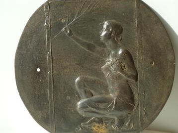 Eugène De Bremaecker groot model voor medaille, munt 41 cm