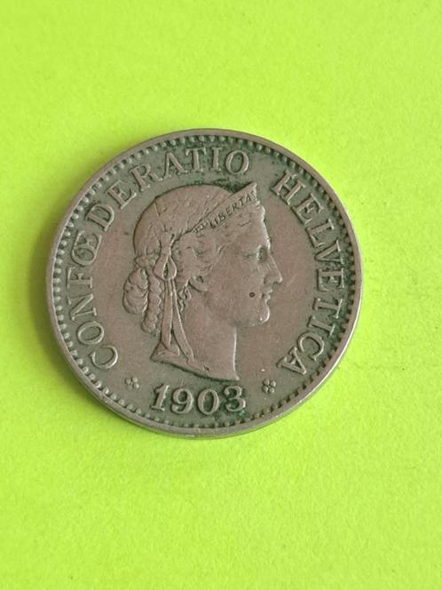 1903 Zwitserland 10 rappen, schaars, Postzegels en Munten, Munten | Europa | Niet-Euromunten, Losse munt, Overige landen, Verzenden