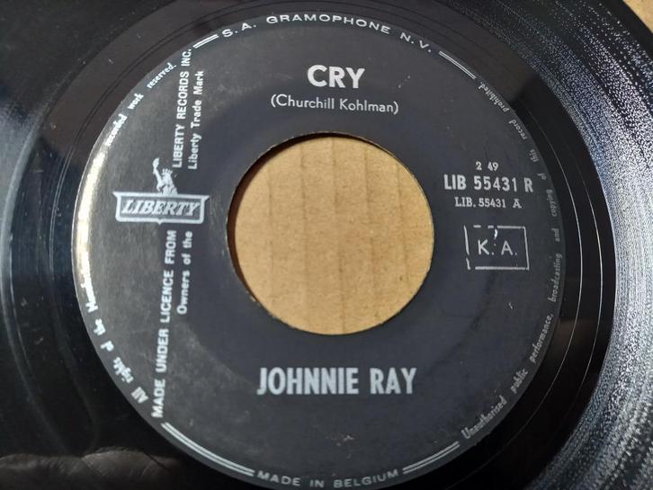 Johnnie Ray ‎– Cry / Scotch And Soda '7, Cd's en Dvd's, Vinyl Singles, Zo goed als nieuw, Single, Pop, 7 inch, Ophalen of Verzenden