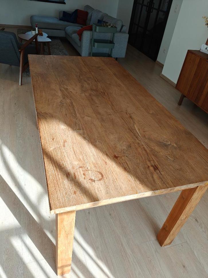 Eiken eettafel 180cm, Maison & Meubles, Tables | Tables à manger, Utilisé, 50 à 100 cm, 150 à 200 cm, Cinq personnes ou plus, Rectangulaire