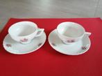 2 tasses + 2 sous tasses en porcelaine, Ophalen