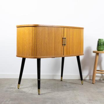 Prachtig vintage barkast (roldeur), Enlèvement ou Envoi, Utilisé