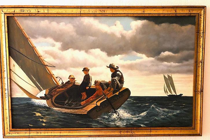 Kunst Reproductie Winslow Horner Breezing Up (A Fair Wind), Antiek en Kunst, Kunst | Schilderijen | Klassiek, Ophalen of Verzenden