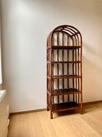 Vintage rotan boogrek wandrek, Ophalen, Met plank(en), Gebruikt, 50 tot 100 cm