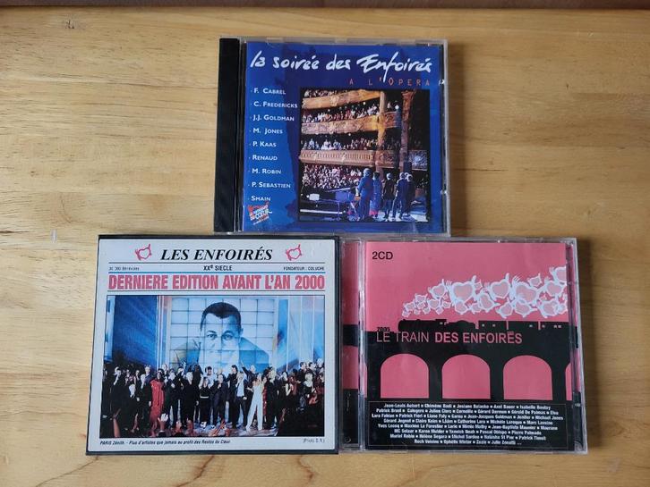 Lot de 3 CD Les Enfoirés, CD & DVD, CD | Chansons populaires, Enlèvement