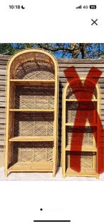 Leuke rotan boekenkast te koop, Ophalen, 50 tot 100 cm, Zo goed als nieuw, Met lade(s)