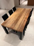 Eettafel 200 x 100 inclusief 6 stoelen, Enlèvement, Comme neuf