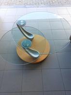 Multifunctionele glazen salontafel, Huis en Inrichting, Ophalen, Gebruikt, 50 tot 100 cm, Klassiek