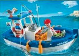 Playmobil De vissersboot 4 tot 10 jaar, Kinderen en Baby's, Speelgoed | Playmobil, Zo goed als nieuw, Complete set, Ophalen of Verzenden