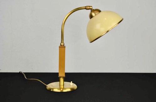 1920/1930s Art Deco Bureaulamp - Geel Bakeliet, Antiek en Kunst, Antiek | Verlichting, Ophalen of Verzenden